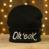 Black Oh 'Eck Knitted Beanie Hat OR Scarf - Image 6