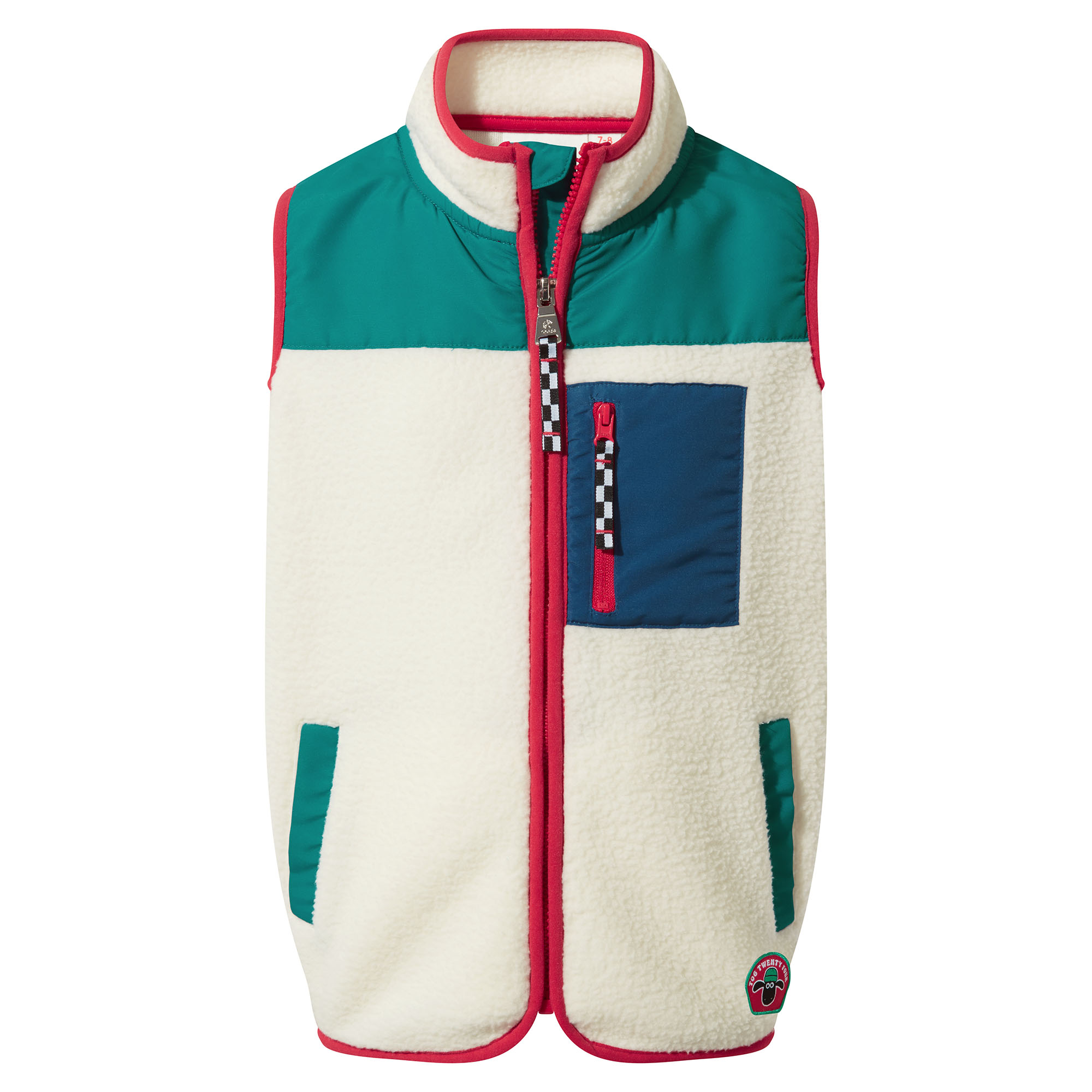 TOG24 Damara Kids Shaun the Sheep Sherpa Gilet - Image 3