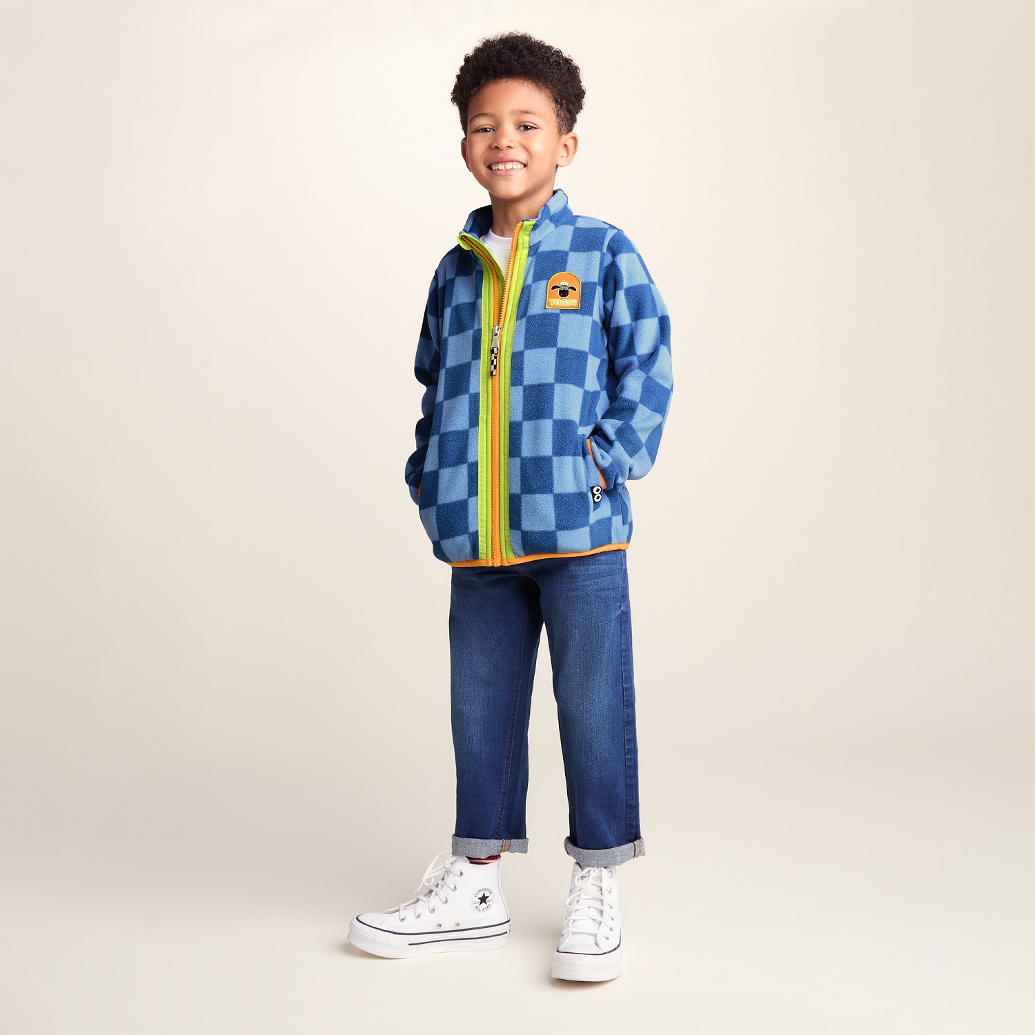 TOG24 Lacaune Kids Shaun the Sheep Fleece Zip Jacket - Image 2