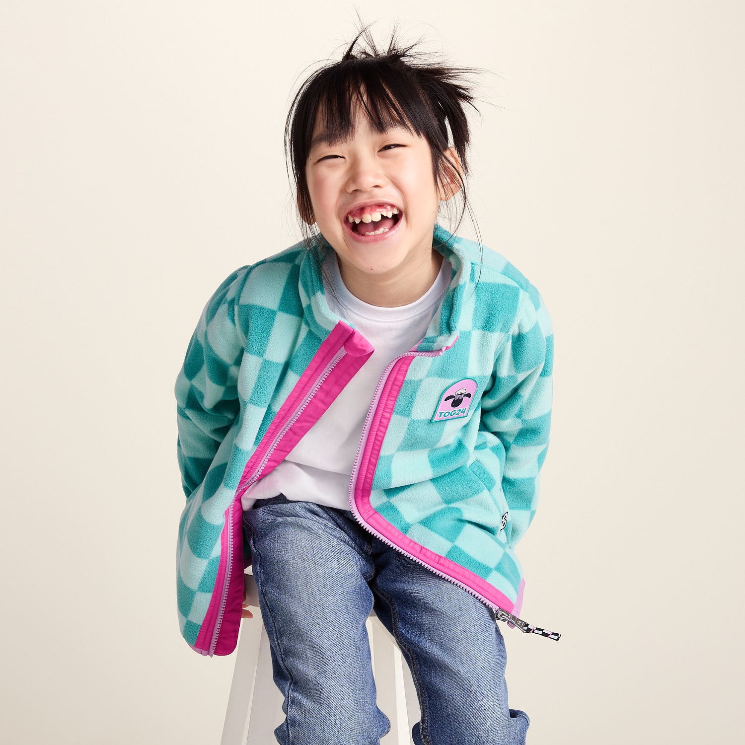 TOG24 Lacaune Kids Shaun the Sheep Fleece Zip Jacket - Image 5