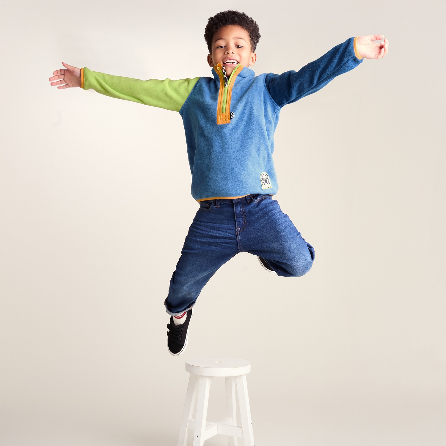 TOG24 Texel Kids Shaun the Sheep Fleece Zip Neck - Image 3