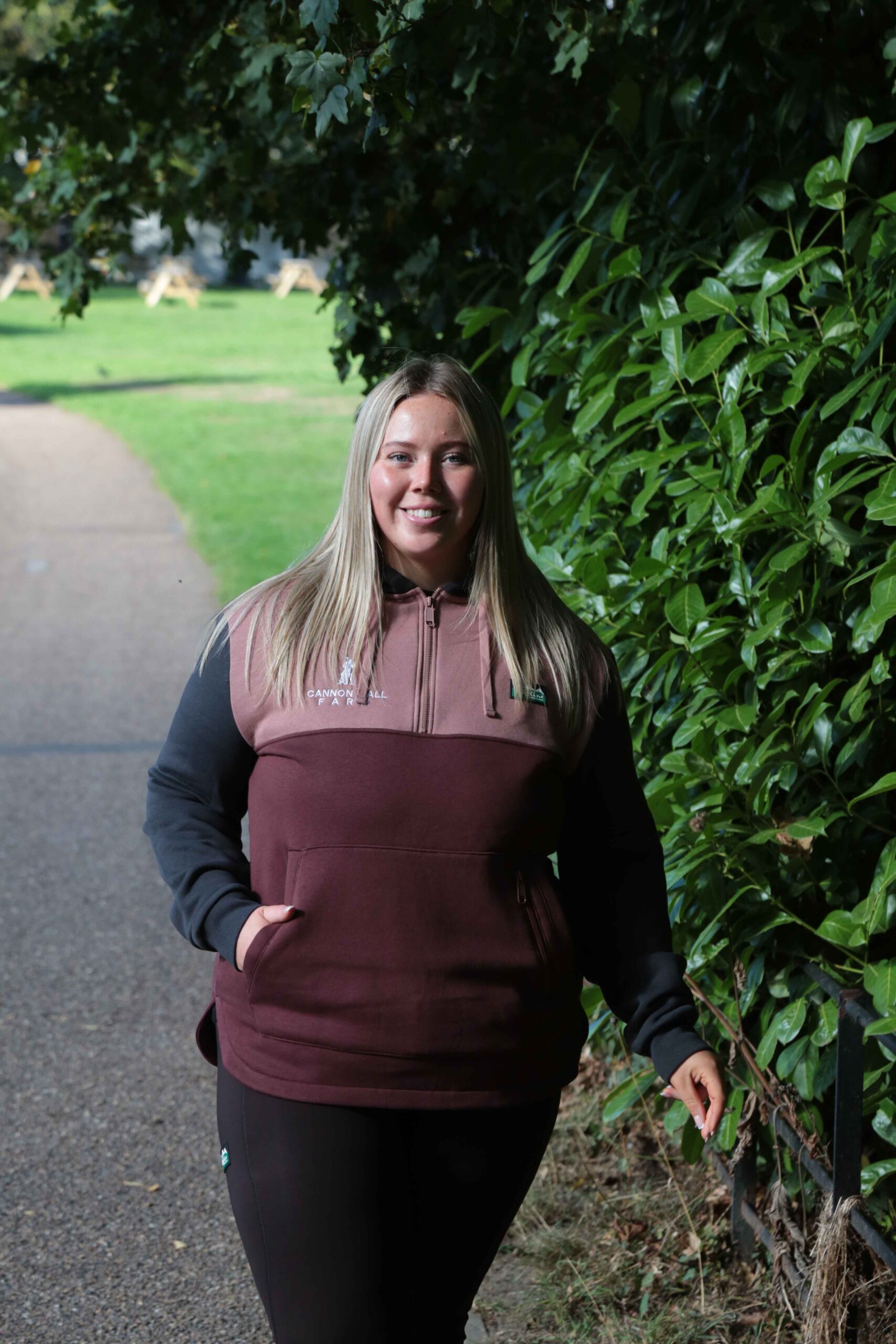 CHF x Ridgeline Ladies Tribe Hoodie Tri Colour Oxblood - Image 2